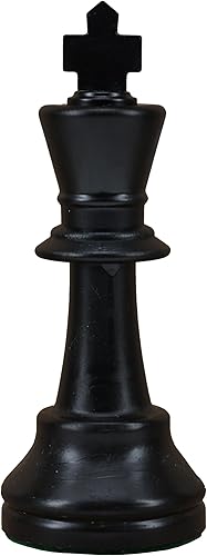 WE Games Pieza de ajedrez Staunton de repuesto, tamaño King oscuro, pieza de plástico pesada estilo torneo con fondo de fieltro, repuesto individual