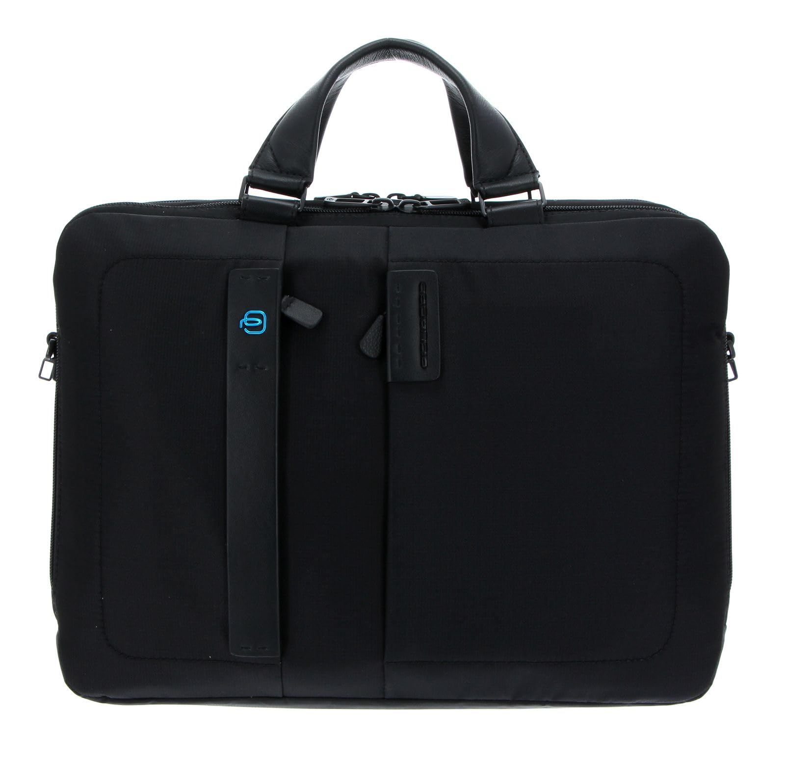 PIQUADRO Pulse Cartella organizer a due manici porta PC, Tessuto, Chevron/Nero, 15.6" a due scomparti
