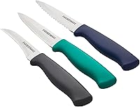 Vista 2 de Farberware Juego de cuchillos de pelar, 3 piezas, azul