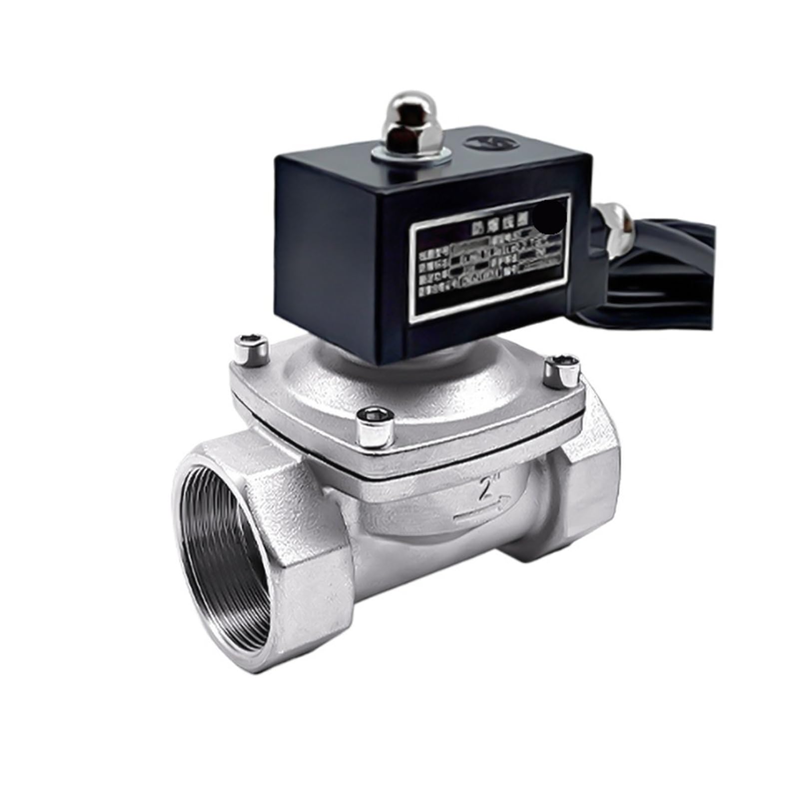 DENIUCDD 2" Normally Closed Explosion Solenoid Valve DN50 304 Stainless Steel Solenoid Valves for Gas