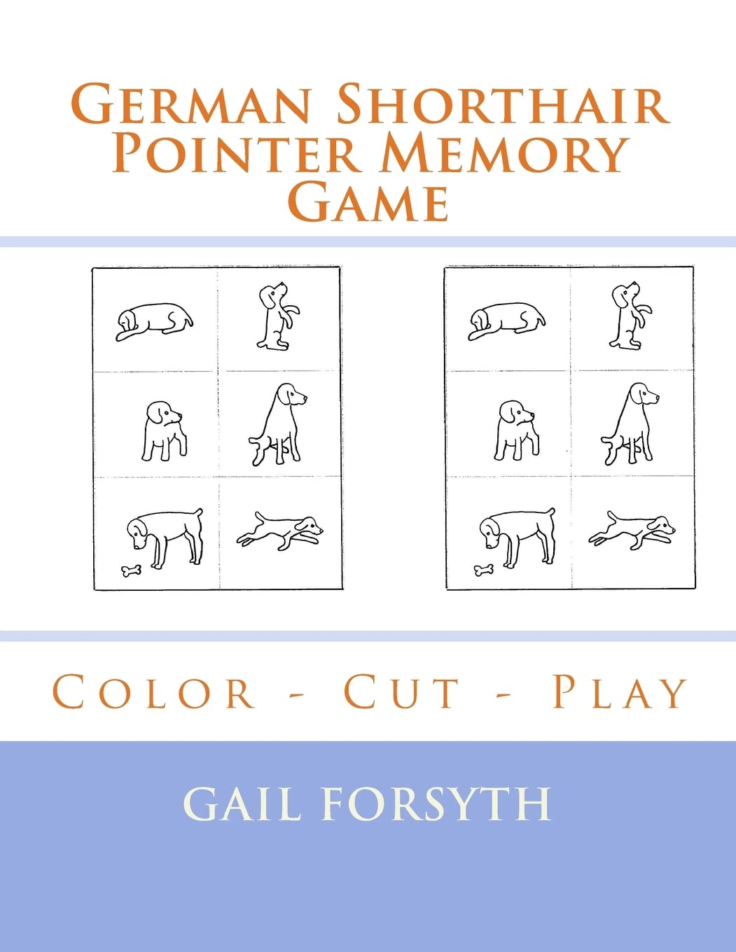 German Shorthair Pointer Memory Game: Color - Cut - Play
