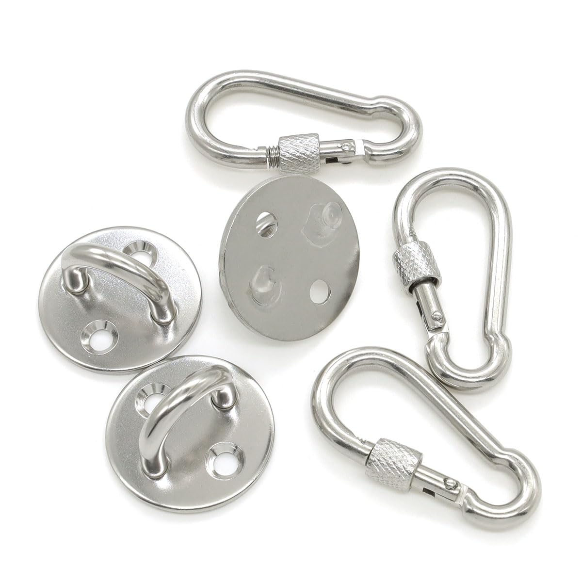 Stainless Steel Hooks - Pad Eye & Snap Hook Set -4 Stainless Steel Hooks - Pad Eye & Snap Hook Set -4