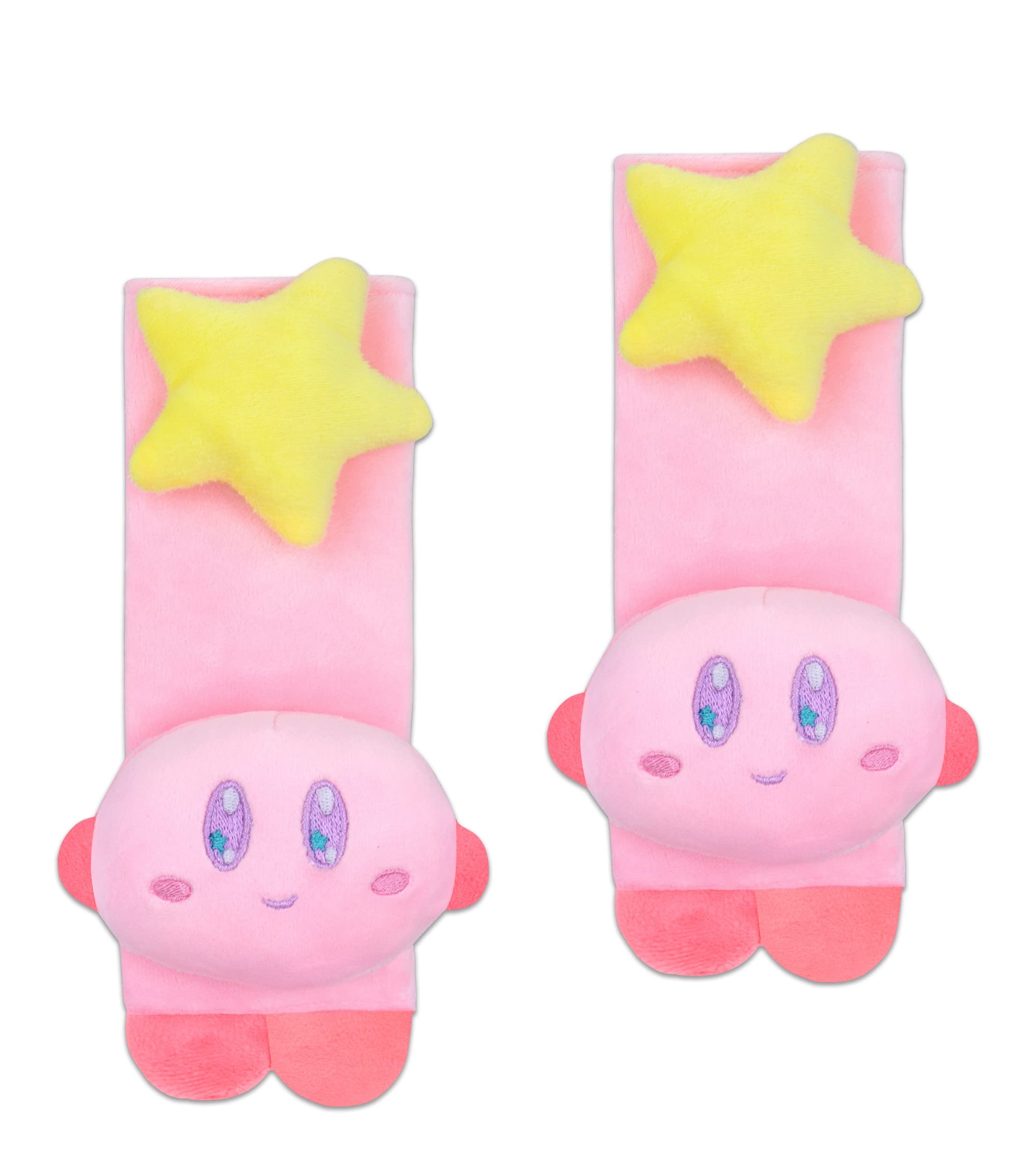 Roffatide Anime Kirby 2 PCS Car Seatbelt Shoulder Pad Seat Belt Cover Protector Plush Compatible with All Cars