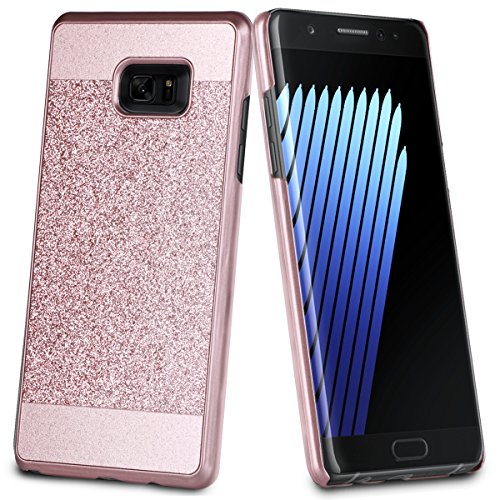 BENTOBEN Galaxy Note7 Case, Note 7 Case, Luxury Shiny Bling PC Case Sparkly Protective Cover for Samsung Galaxy Note 7, Rose Gold