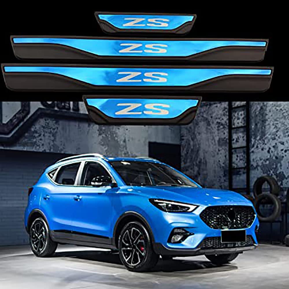 4 Battitacco In Acciaio Inox Per MG ZS 2017-2019 - Protezione Soglia Porta Antigraffio, Styling Auto - 3