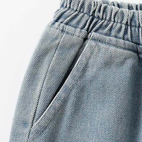 Toddler Boys Cargo Jogger Jeans Elastic Waist Cargo Denim Pants3