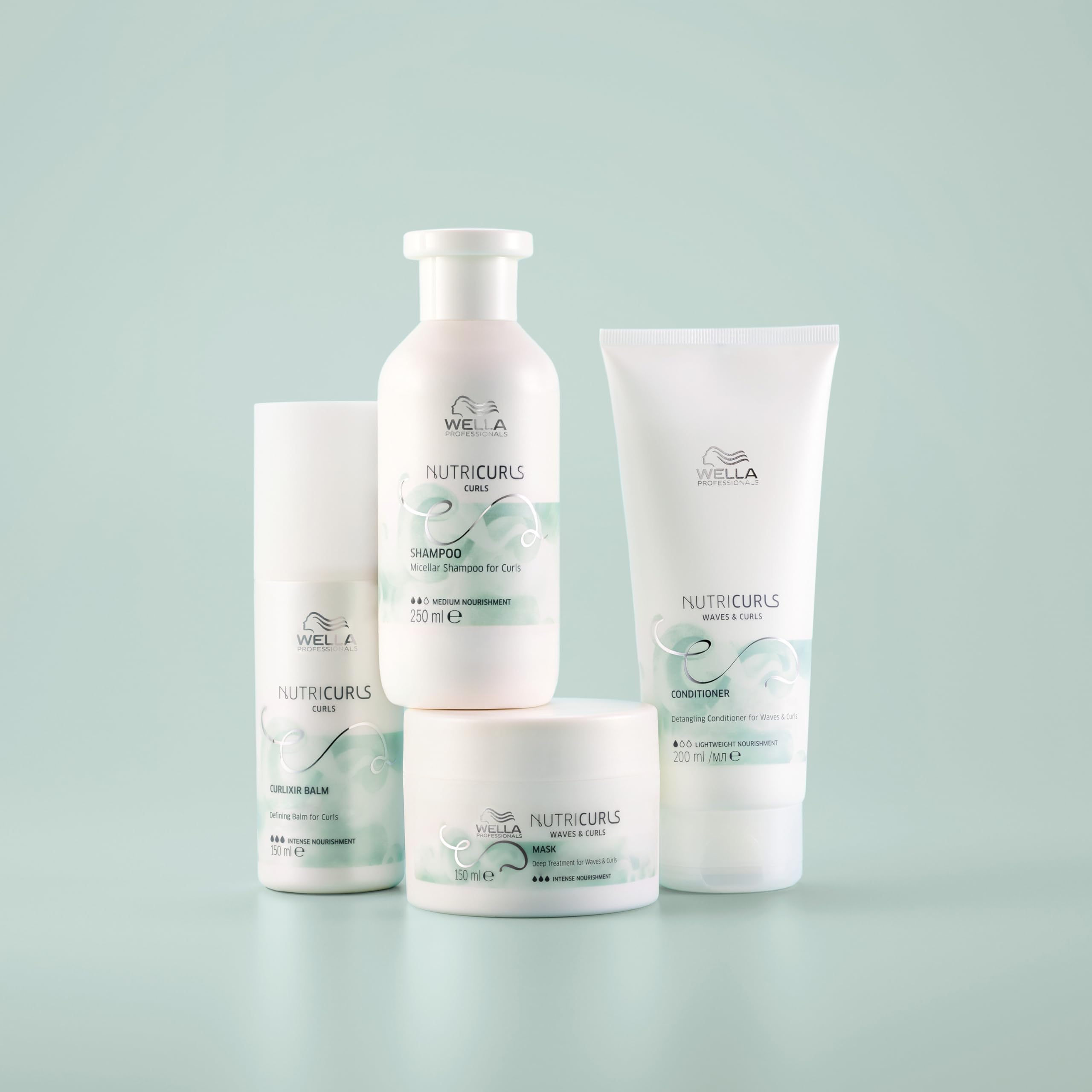 Wella Professionals NUTRICURLS - Champú Micelar - Rizos y ondas - Antiencrespamiento - Nutrición media - Aceite de Jojoba
