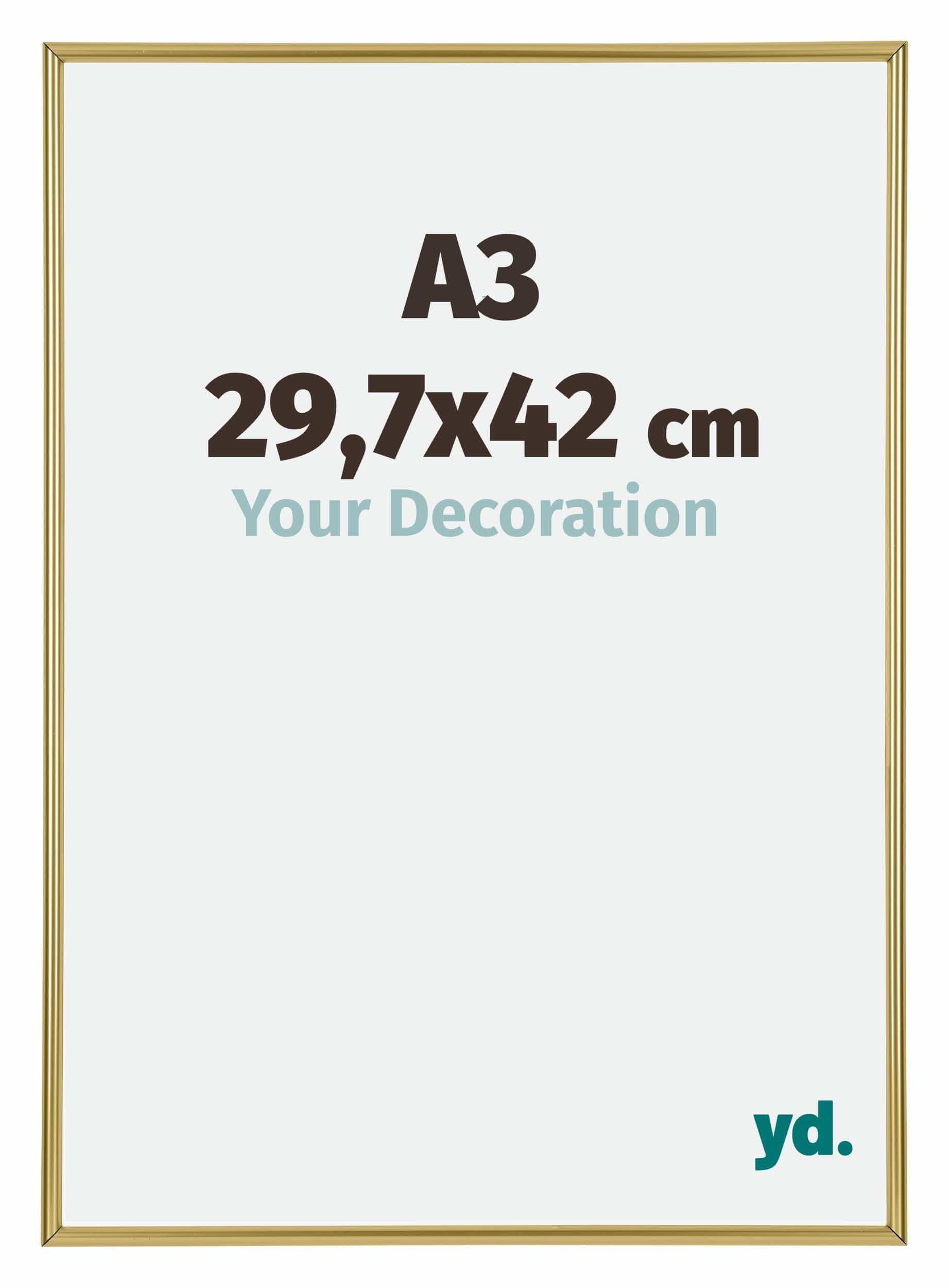 Your Decoration - Picture Frame A3 29,7x42 cm - Gold - Decorative Wall Frame in Plastic with Antireflection - Frame A3 29,7x42 - Annecy — image 1