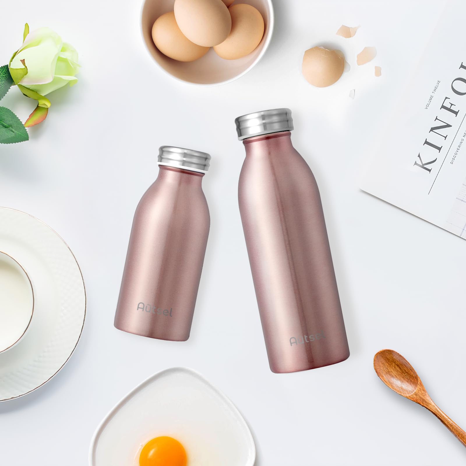 Borraccia Termica Autsel 350ml - Acciaio Inox Doppia Parete, Mantiene Caldo 12h/Freddo 24h - Foto 6