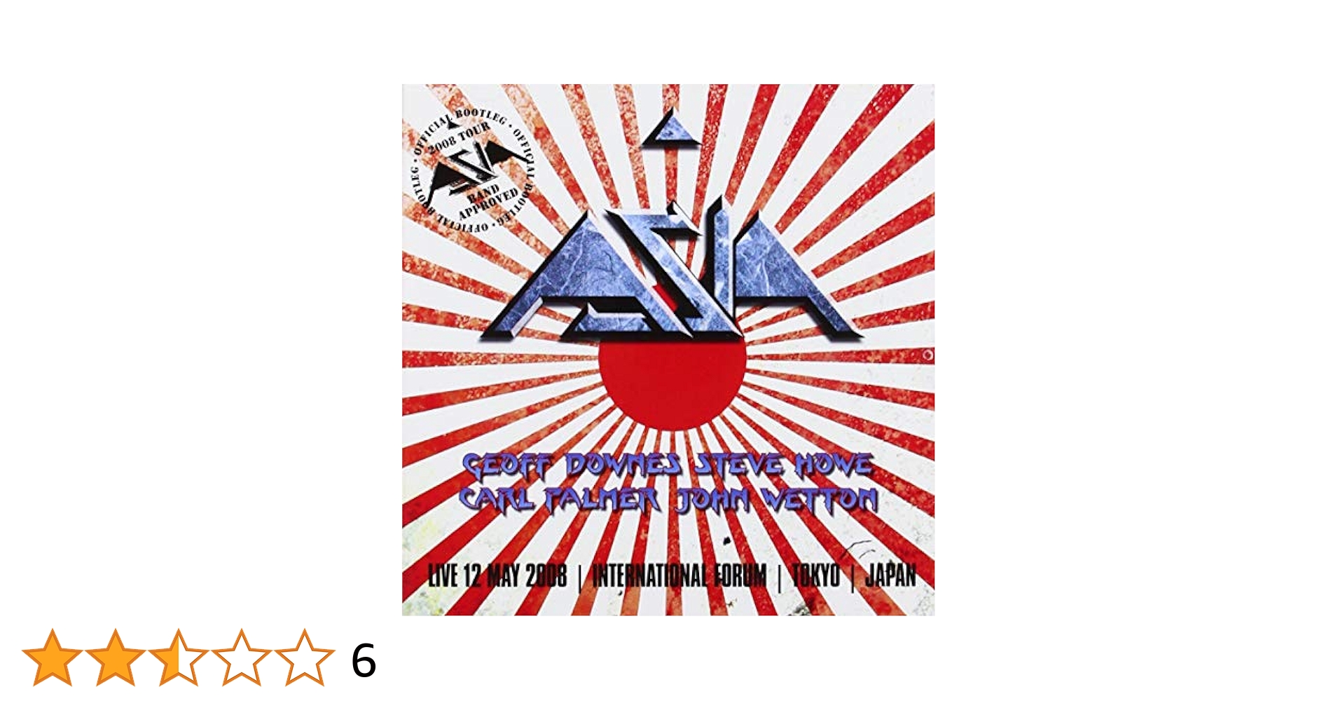 【中古】 Live in Tokyo Japan 12th May 2008 エイジア ASIA - Live in Tokyo Japan 12th May 2008 - Amazon.com Music