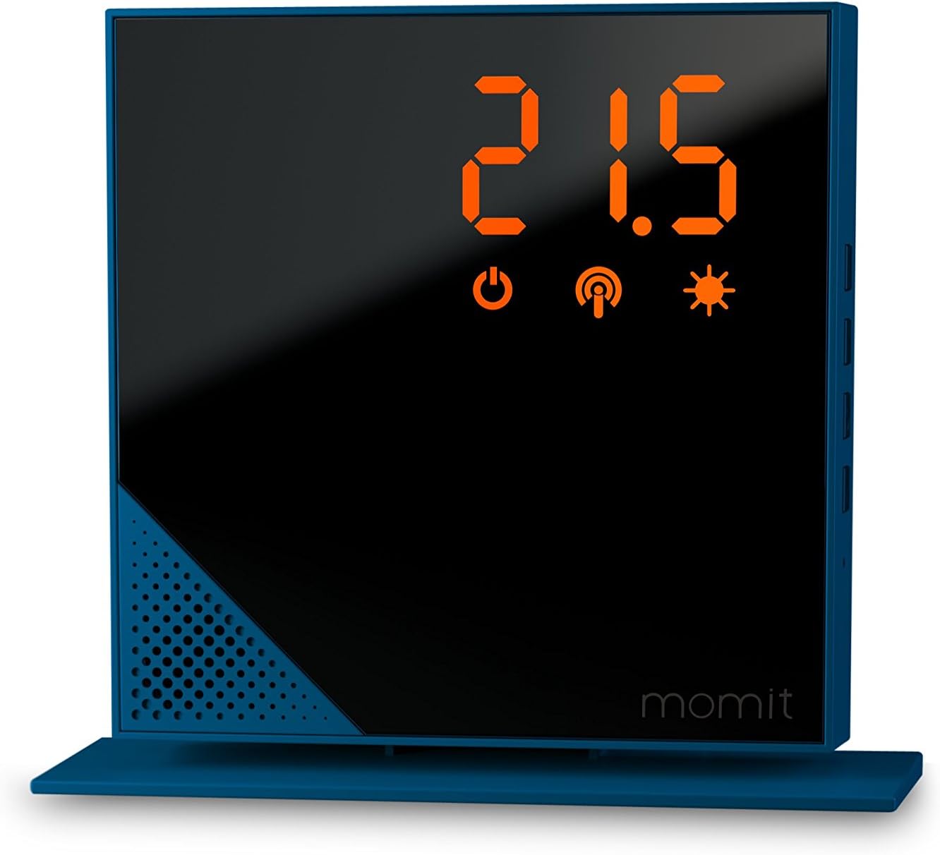 momit Home Thermostat - Pod – Summer Blue - A smart thermostat with wireless options for heating (additional unit) that can be controlled with a smartphone