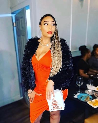 Inorin Womens Fall Open Front Cardigan Faux Fur Coat Vintage Parka Shaggy Jacket Warm Coat Tops (Black, Small) #TOP4