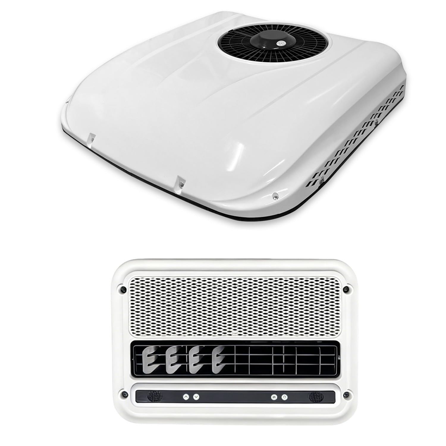 Photo 1 of 12V Rooftop Air Conditioner,12 Volt RV AC Unit, Electric Parking DC Air Conditioner for Rooftop, Motorhome, Camper Van, Truck, Excavator, Off-Road Vehicle