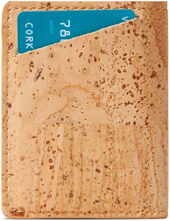 Corkor Cork RFID Slim Wallet – Men’s Wallet - RFID Blocking - Vegan Leather – Cruelty Free – Eco Friendly - Brown image 3