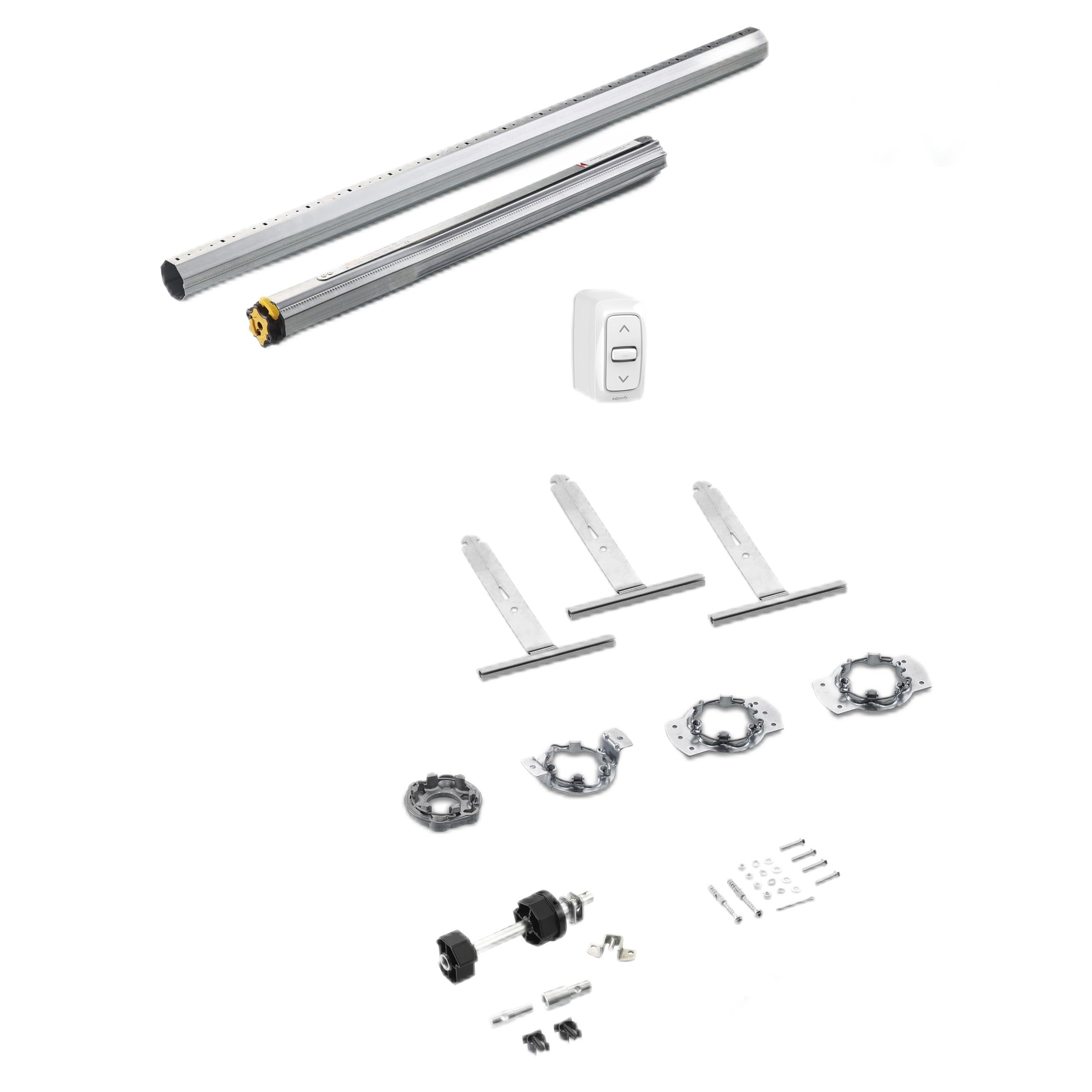 Somfy 1245872 - MS 1700 | Kit de Motorisation Filaire pour volet Roulant avec Coffre Traditionnel, rénovation, Tunnel ou Bloc-​Baie | 10 Nm