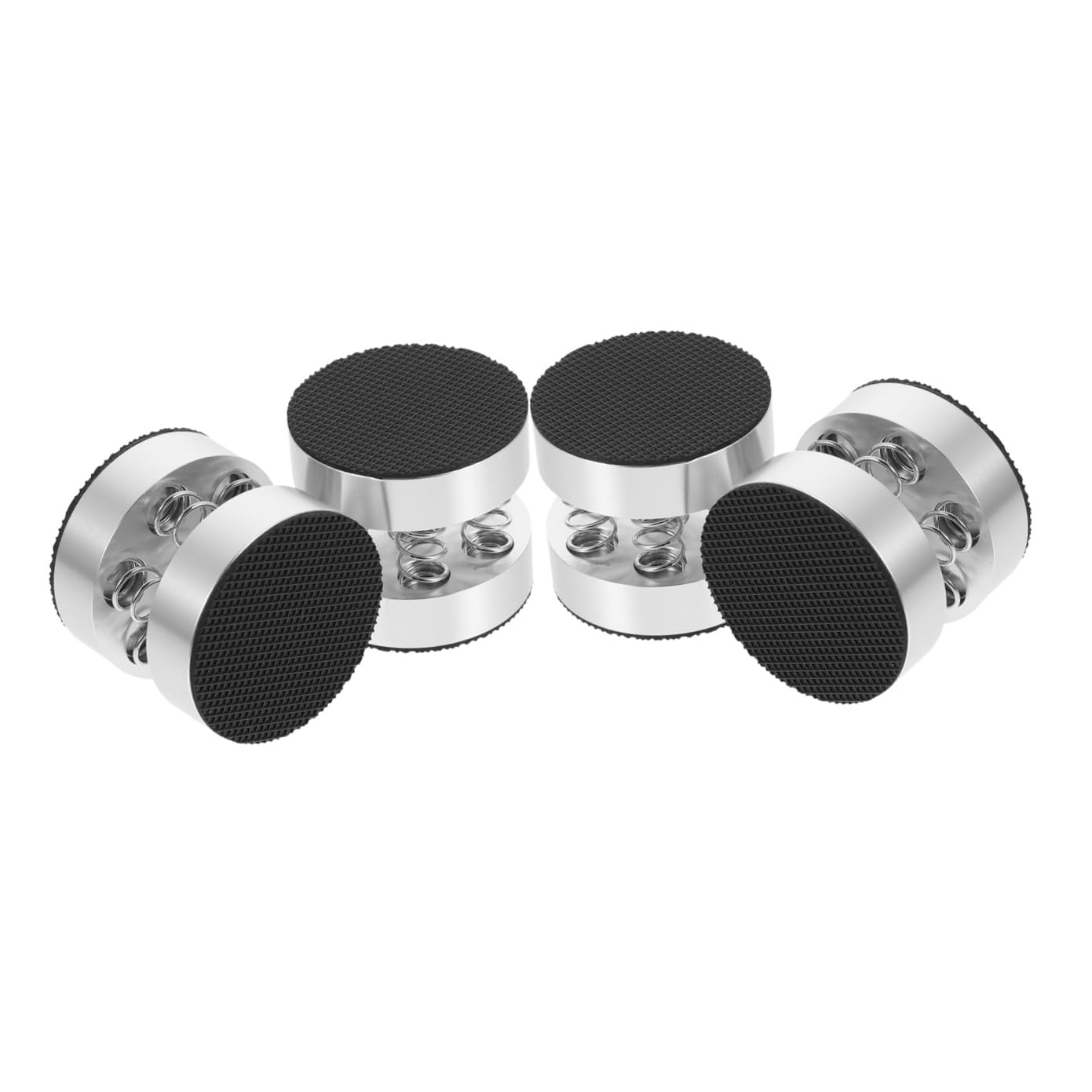 Mikikit Piedini per Altoparlanti Hifi Molla Antiscivolo in Lega di Alluminio e Gomma, 4 Pezzi, Supporto Stabile per Casse da Studio e Speaker Smart, per Casa e Ktv
