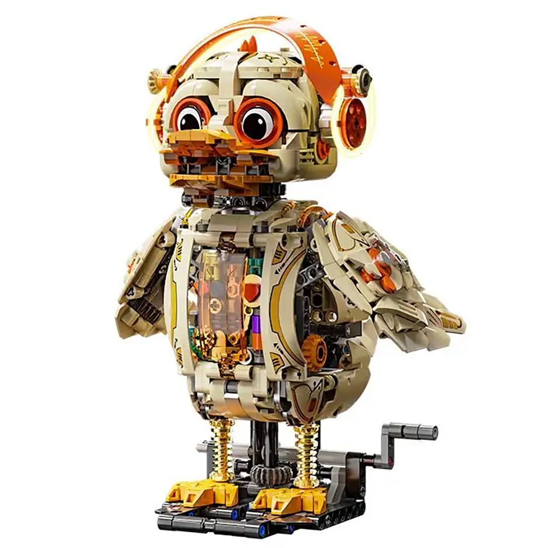 Technik Mechanische Ente Bausteine, 1000+ Teile Steampunk Roboter Ente Modellbausatz, Klemmbausteine MOC Bausatz Bauspielzeug, Kompatibel mit Großen Marken