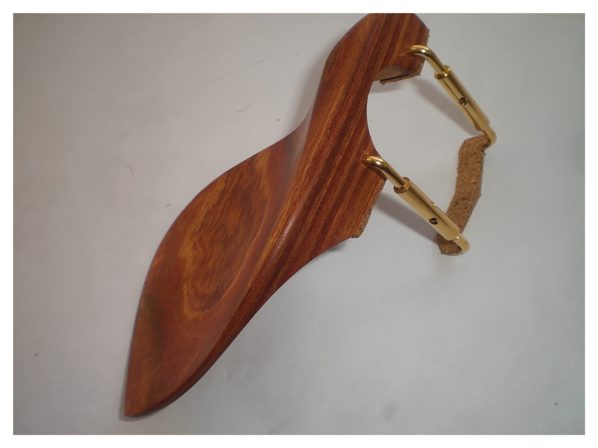 yaoqijie 1 mentoniera for violino in legno di rosa con 1 morsetto color oro tutto 4/4 con legno morbido attaccato lasting