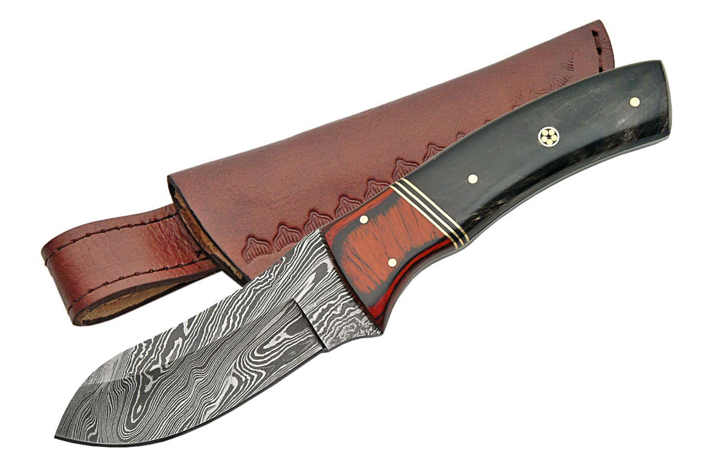 Szco Supplies Damascus Mosaic Big Game Skinner Knife