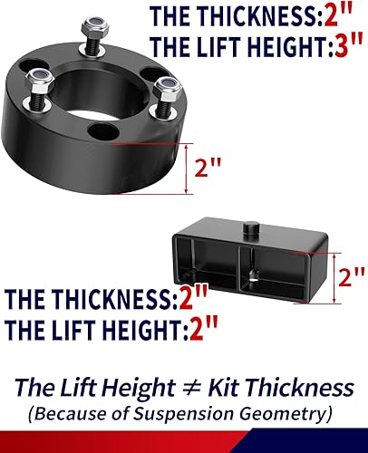 Miniatura 34 de FLYCLE Bloques de elevación traseros de 3 pulgadas compatibles con Chevy Silverado 1500 Sierra 1500, kit de nivelación trasera de 3 pulgadas