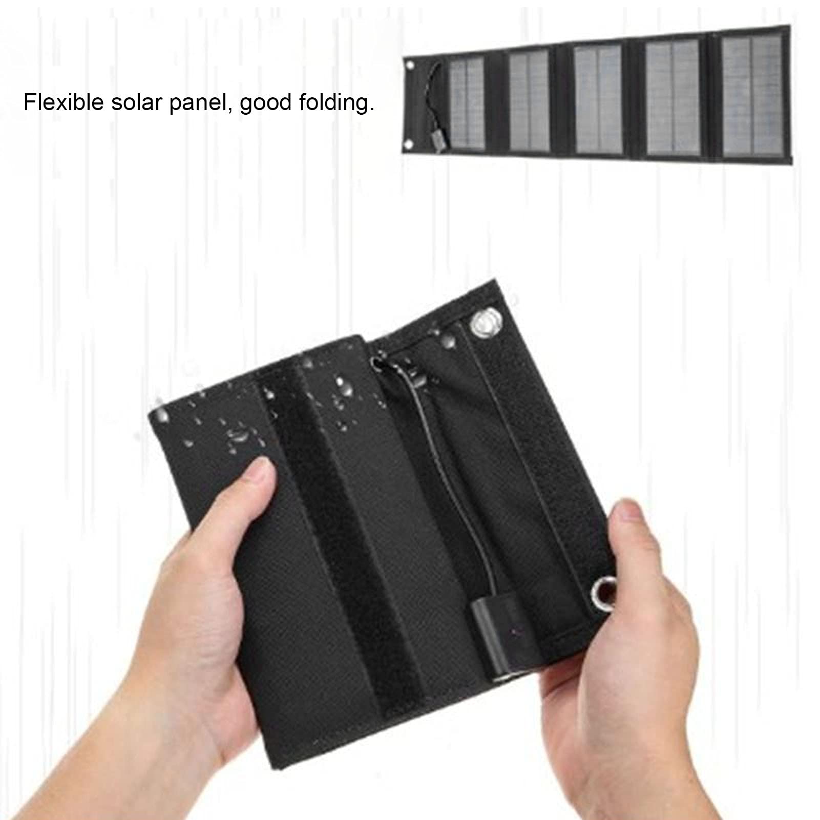 Solar Panel Kit, 20W 5 Fold Solar Panel Kit Solar Panel Starter Kit Portable Battery Charger Kit
