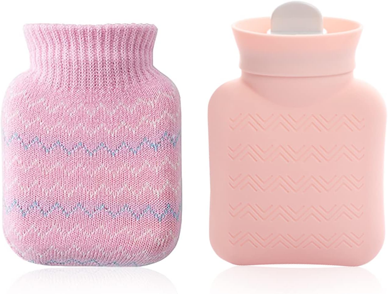 Mini Hot Water Bottle with Cover, Warm Abdomen Wärmflasche Mit, Bezug