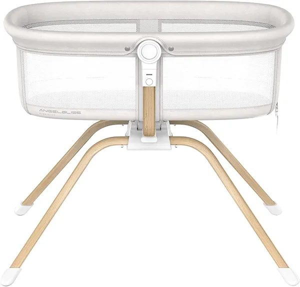ANGELBLISS 3 in 1 Baby Bassinet, Rocking Bassinets Bedside Sleeper, One-Second Convert Travel Portable Bassinet Newborn Baby (White)