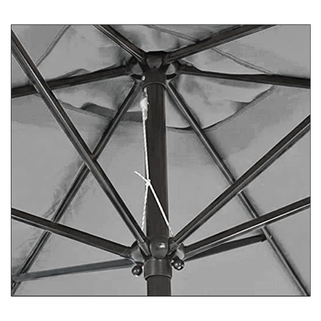 Acomoda Textil – Sombrilla de Jardín con Forro Anti UV. Parasol de Aluminio con Manivela, Toldo Octogonal 3 M Ø para Patios y Terrazas 244 x 300cm.