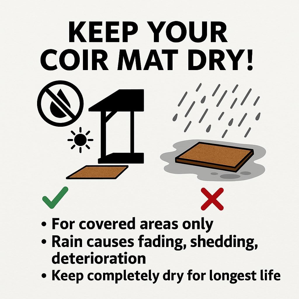 MRC Wood Products Personalized Last Name Coir Coconut Husk Doormat Door Mat 18x30 or 24x36 (18"x 30")