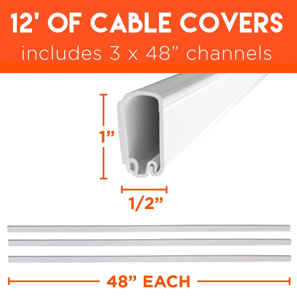 Buy Echogear OnWall Cable Raceway Kit for Hiding Up to 4 Cords Easy