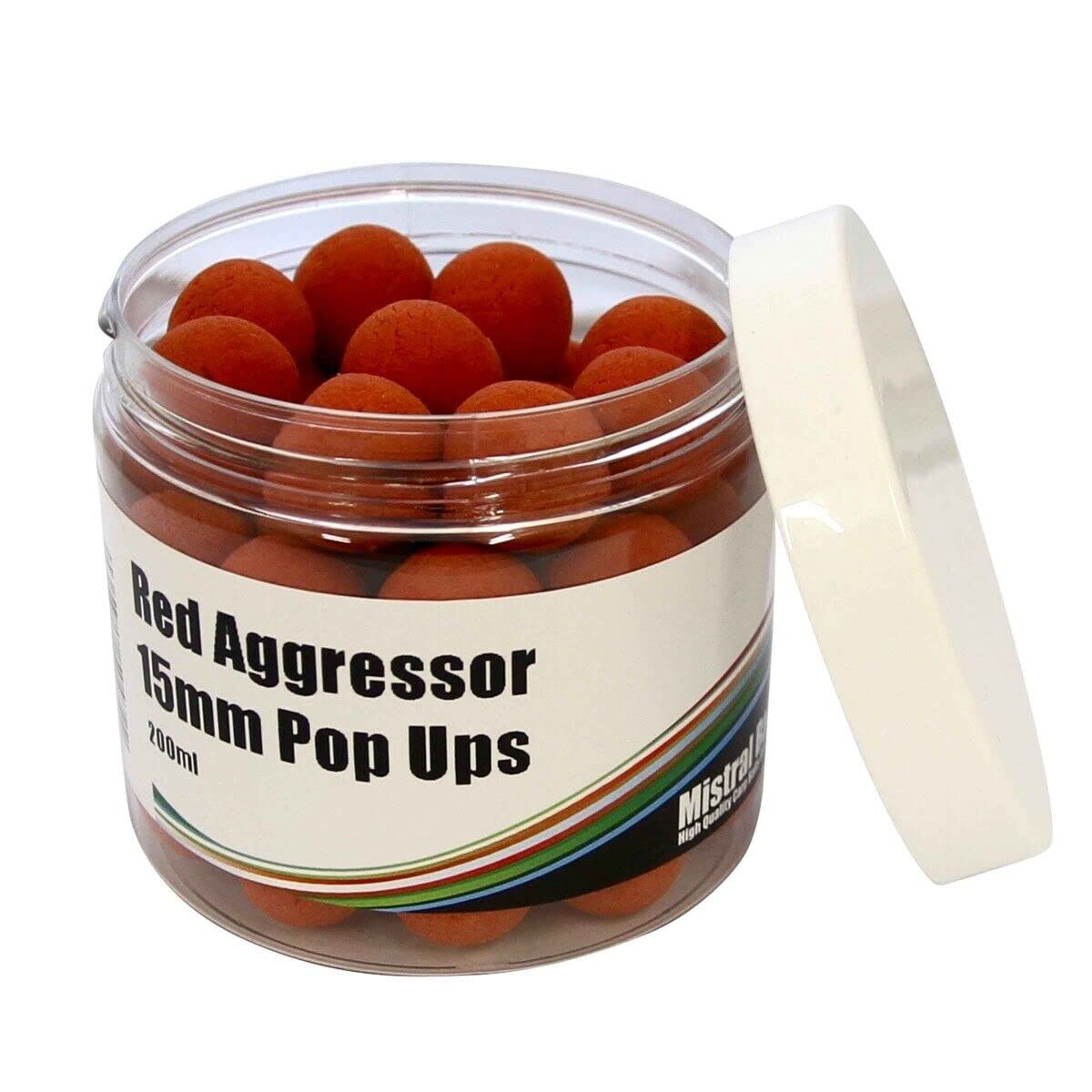 Mistral Baits Red Aggressor Pop Ups Boilies 15mm Carp Fishing Pop Up Shelf Life