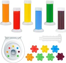 Toilet Cleaning Gel Flower Stamp Bathroom Cleaner – Toilet Fresheners Air Fresher For Remove Bad Odor – Long-Lasting Refills Gel Stamp Injection – [Pack of 1] (Multicolor) (CQ1)