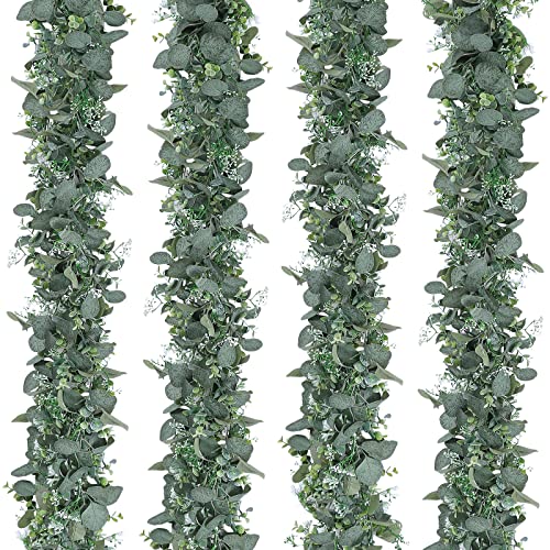 SOMYTING Artificial Eucalyptus Garland, Fake Vines, 4PCS