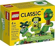 LEGO Classic Creative Green Bricks 11007 Starter Set Building Kit with Bricks and Pieces to Inspire Imaginative Play 60 Pieces