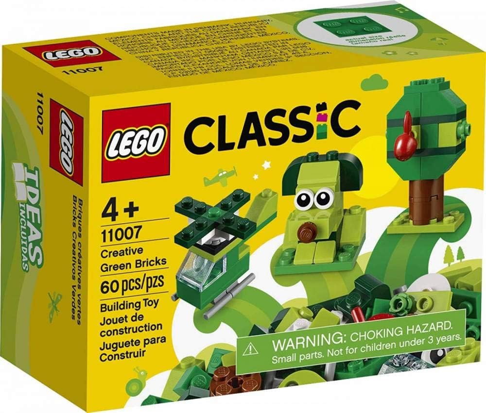 Classic Creative Green Bricks 11007 Starter Set Building Kit with Bricks and Pieces to Inspire Imaginative Play (60 Pieces)