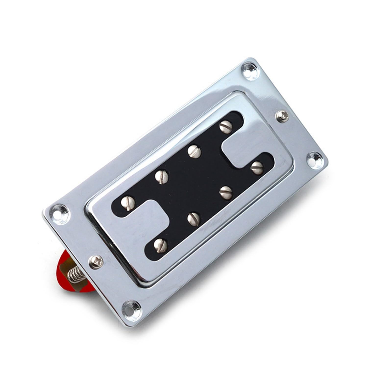 odbiór elektryczny Dwuliniowy 8-otworowy Elektryczny Przetwornik Basowy Humbucker Pickup Neck/Bridge Pickup Black Gold Chrome (Color : Chrome 2pcs)