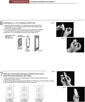 somfy DecoFlex Wirefree RTS Wall Switch، 2-Channel، Black ( 1811067 )