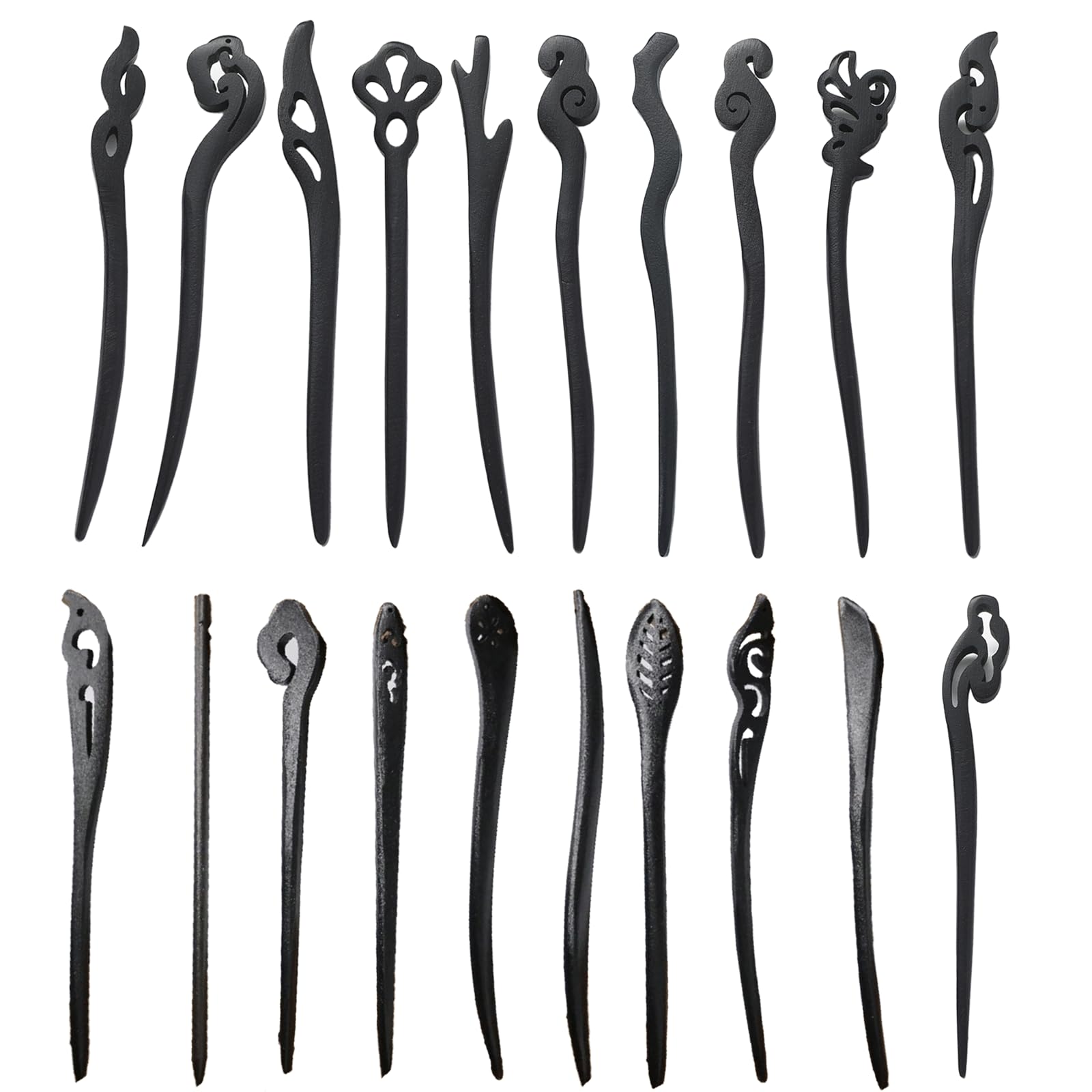 20PCS Wooden Hair Sticks for Long Hair, Chinese Hair Stick for Women Gifts