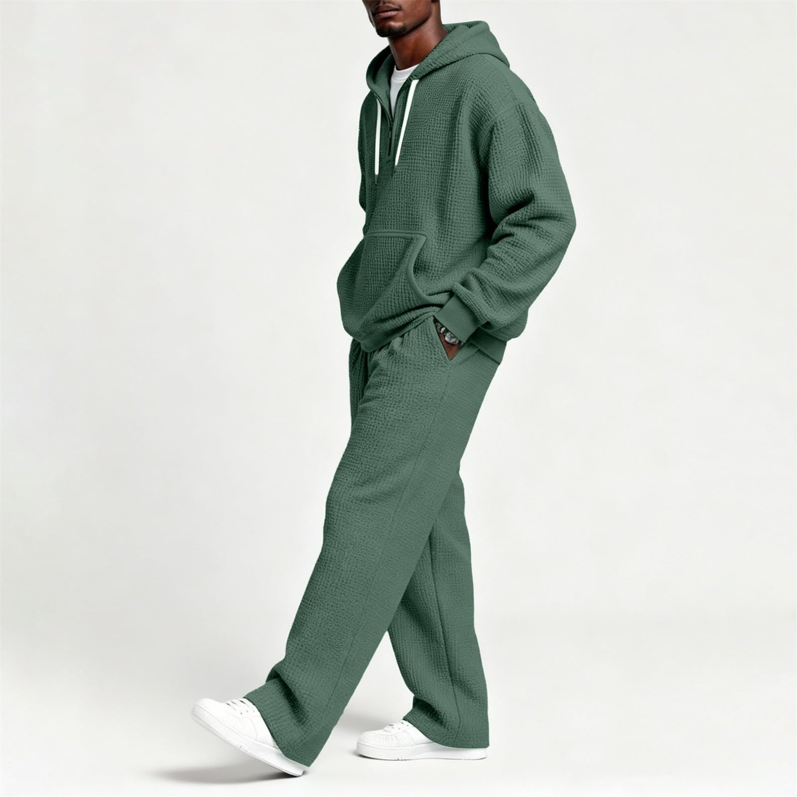 Chandal Hombre Completo Sudaderas con Capucha Térmico Otoño Invierno Uso Diario