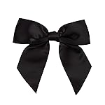 7Rainbows 20pcs Boutique 4.5 Black Satin Ribbon Bows for Craft Sewing Scrapbooking Wedding and Gift Wrapping