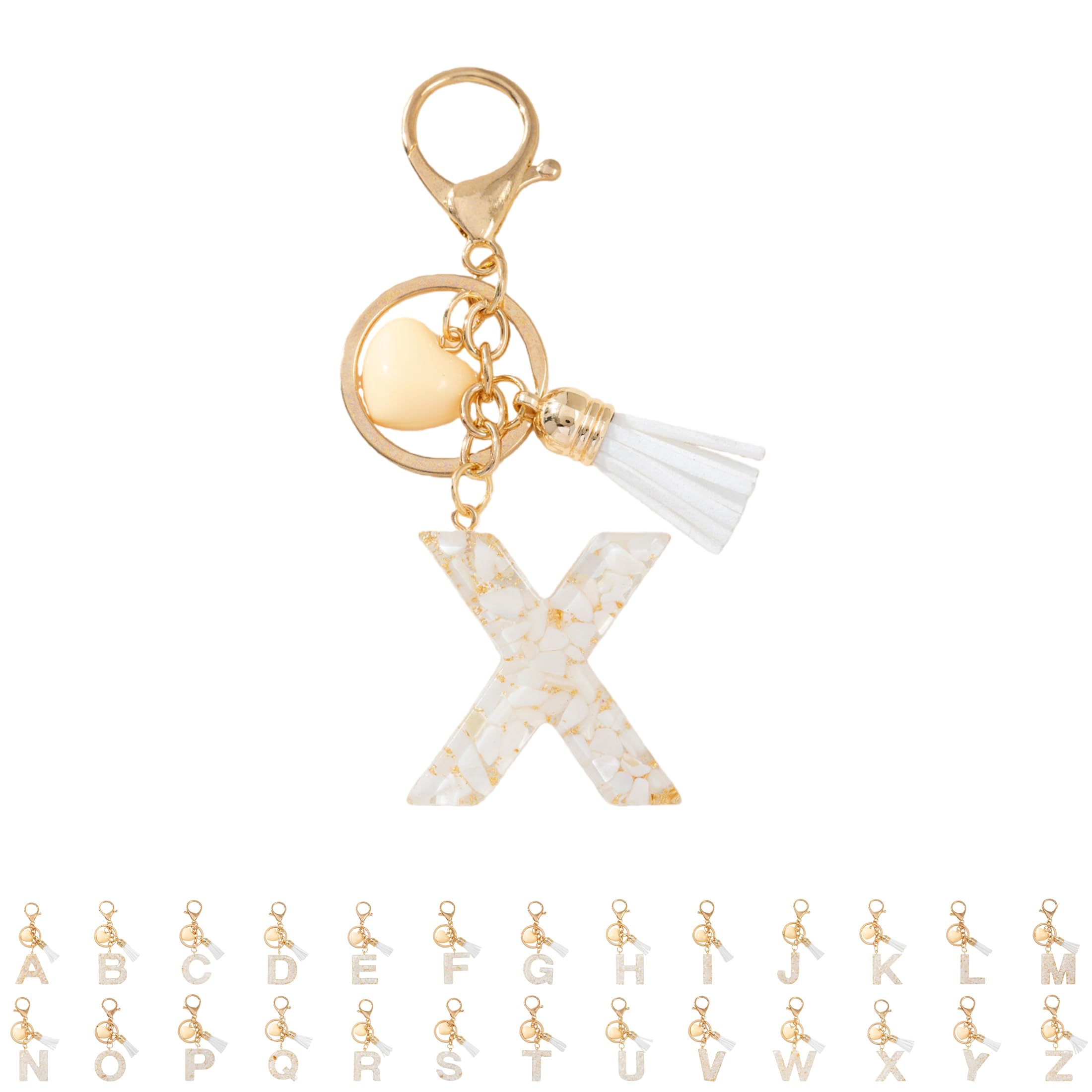Llaveros Letras Corazón Blanco, Regalo Original para Novia,Llaveros Personalizados con Iniciales para, Porta Llaves Romántico para Mochila y Coche — view 27