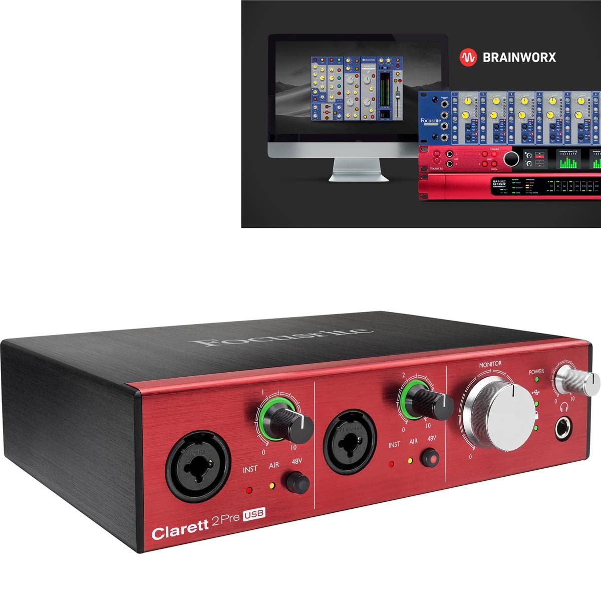 オーディオインターフェース FOCUSRITE Clarett＋2Pre USB - DTM・DAW