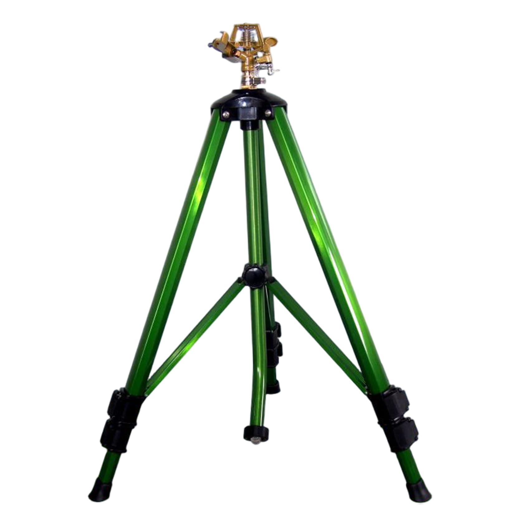 Irrigatore a treppiede, Irrigatore per carichi pesanti con altezza regolabile, Testa in ottone a 360 gradi per irrigazione di prati e giardini di grandi dimensioni.