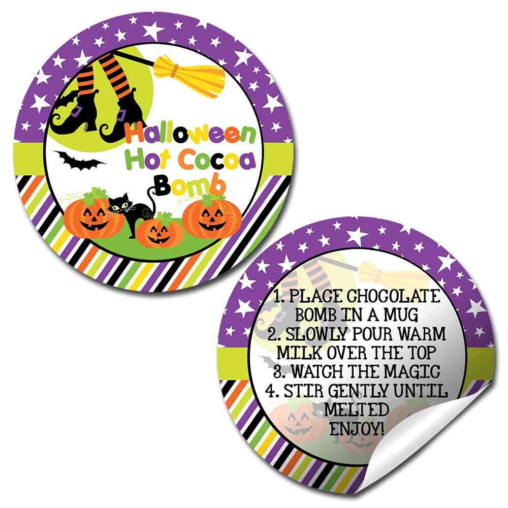Autocollants Halloween pour sachets de bonbons et invitations de fête