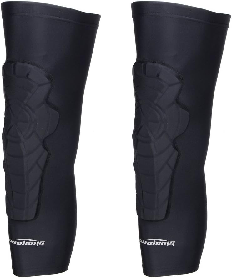 COOLOMG Basketball Knee Pads for Kids Youth Adult 1 Pair Compression Knee Pads Sports Volleyball Football Long Leg Sleeves