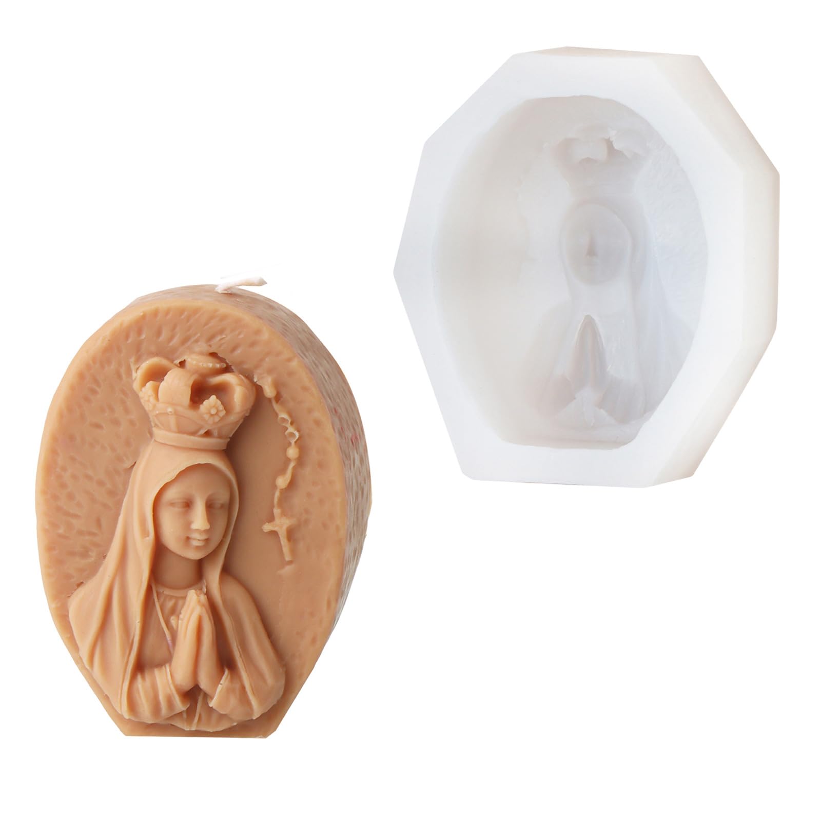 Qsvbeeqj Religious Family Photo Frame Shaped Silicone Molds For Epoxy Resin Soap Festival Present Home Decoration