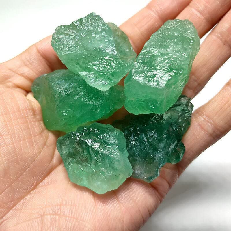 Fluorita verde natural de 400g para decoracion de acuarios y centro de mesa mineral