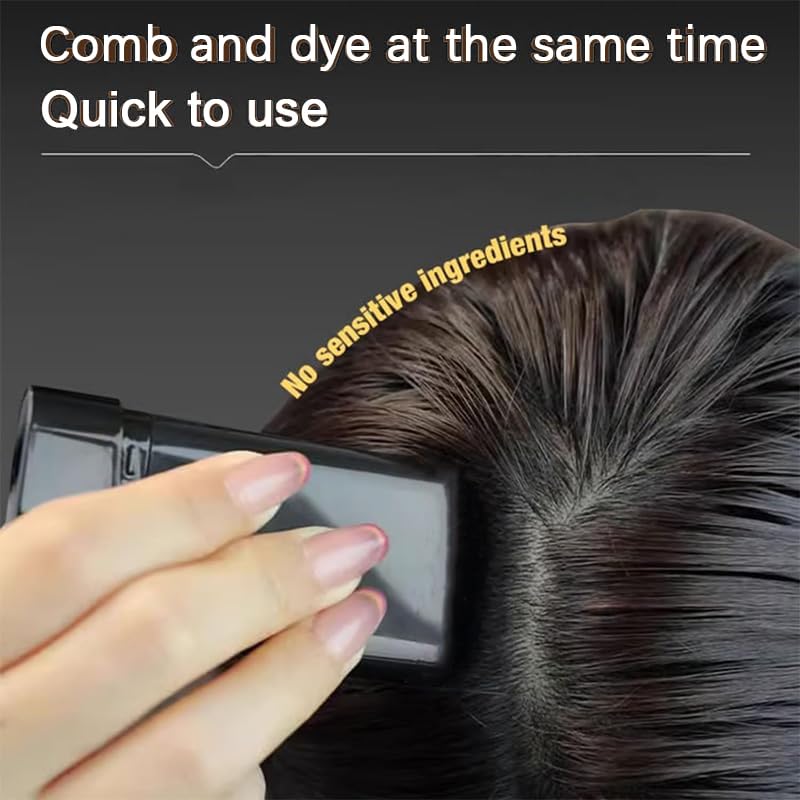 Peine tinte para cabello 2 unidades marrón/negro miniatura 3