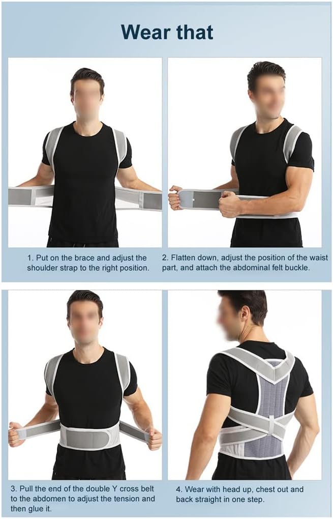 Posture Corrector Brace Shoulder Slouching Corrective Back Support Braces&support Belt for Men Women(S code)