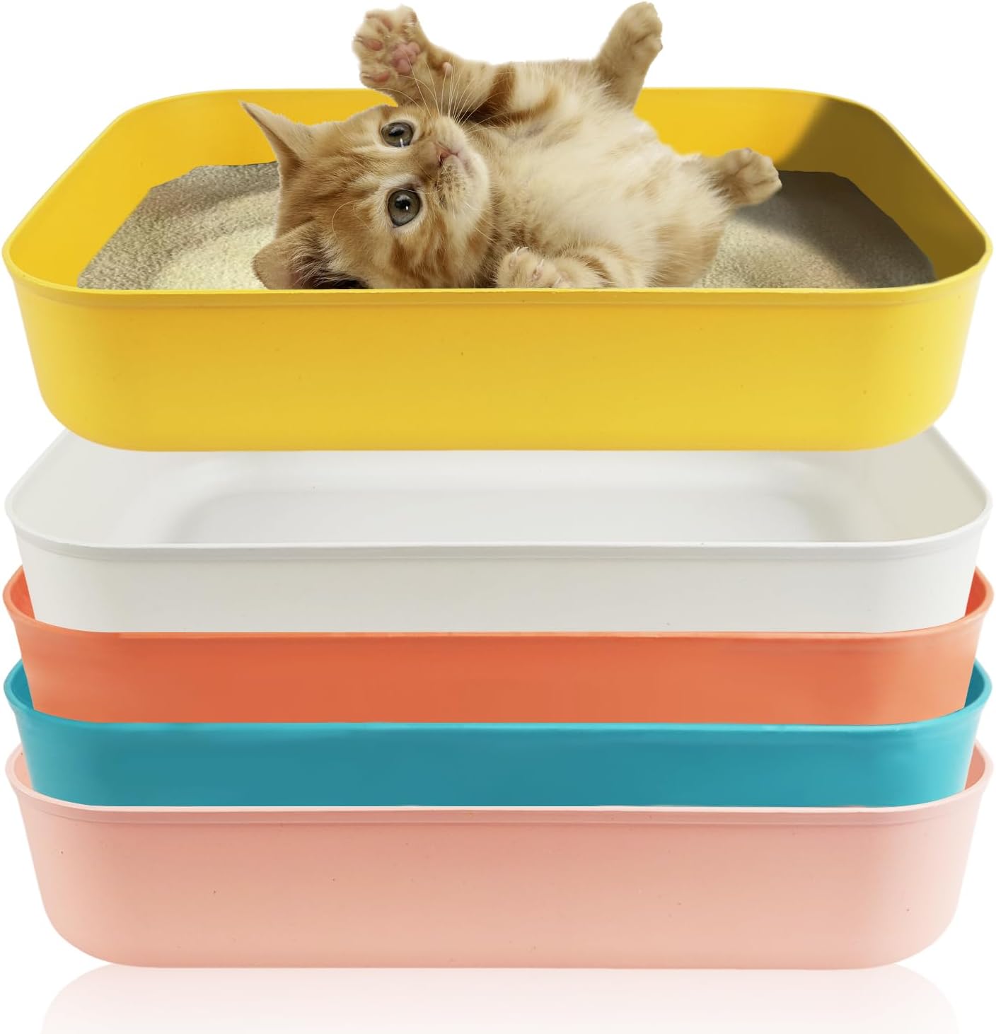 Fresh Step Recycled Plastic Litter Box for Cats Waterproof Litter Tray for Cats